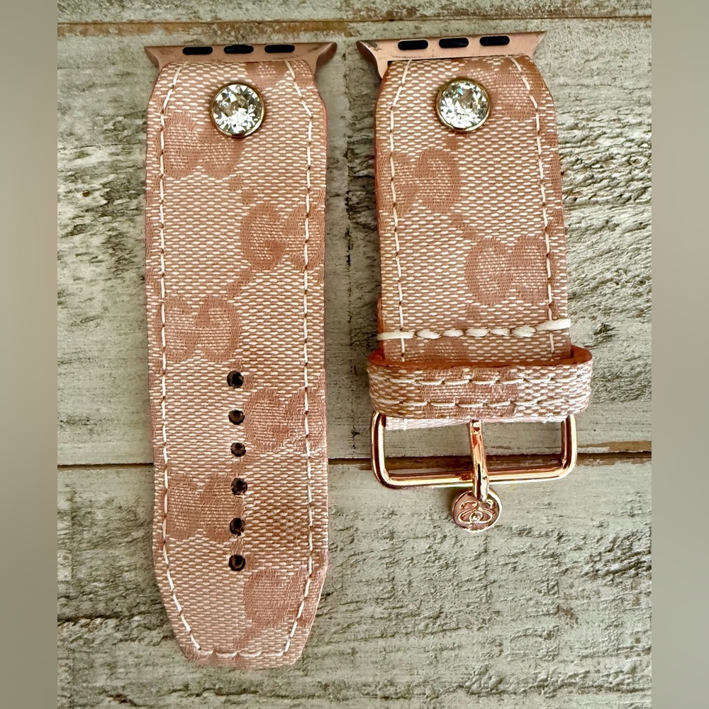 VGUC Spark*l Spark’l Sparklbands Rose Gold GG Apple Watch Band